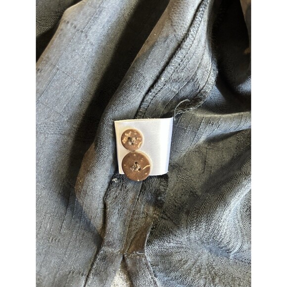 Tommy Bahama Silk Shirt Men's Sz M Black Holliday Embroiled “Give Drinks Chance” - Picture 8 of 11